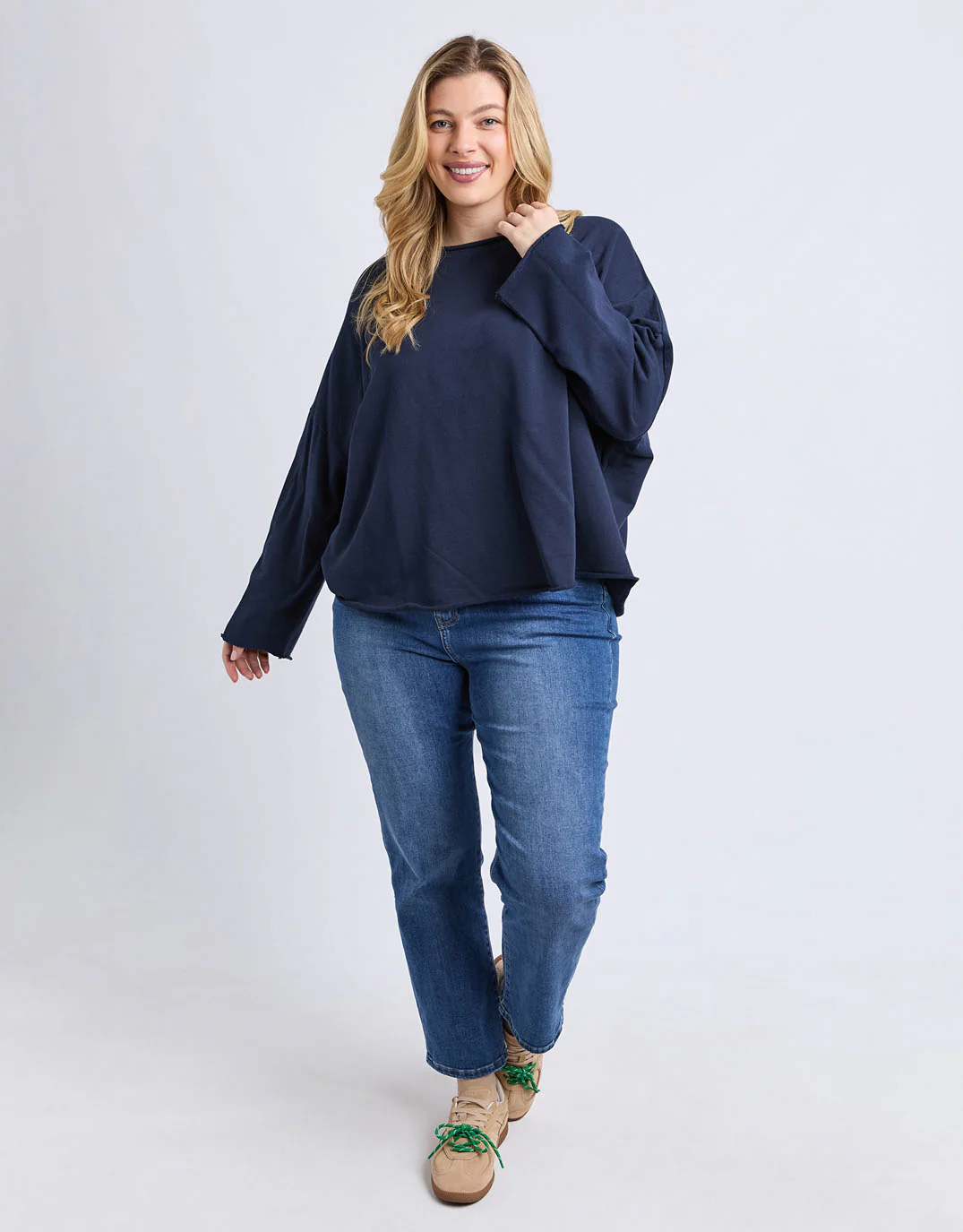 Gab Long Sleeve Sweat - Dark Sapphire - Image 5