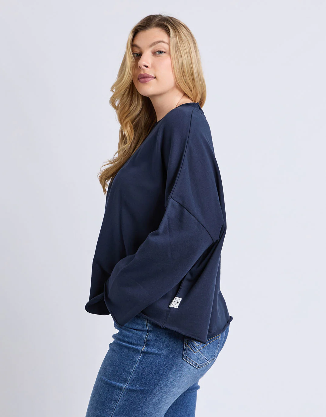 Gab Long Sleeve Sweat - Dark Sapphire - Image 9