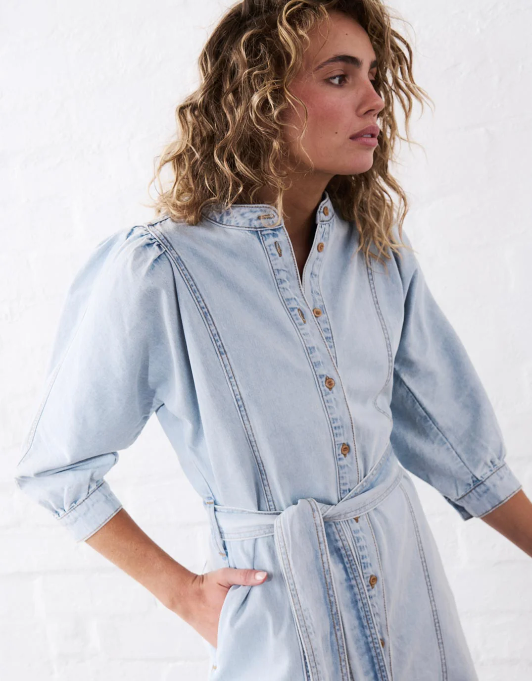 Gabriella Dress - Sky Blue - Image 7