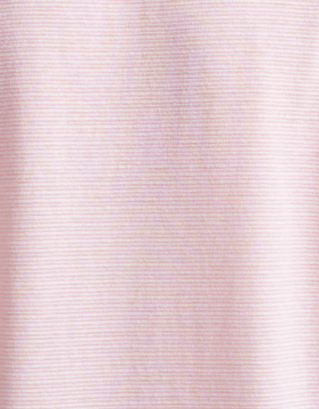 Gelati Stripe Vee Neck Tee - Ice Pink Stripe - Image 7