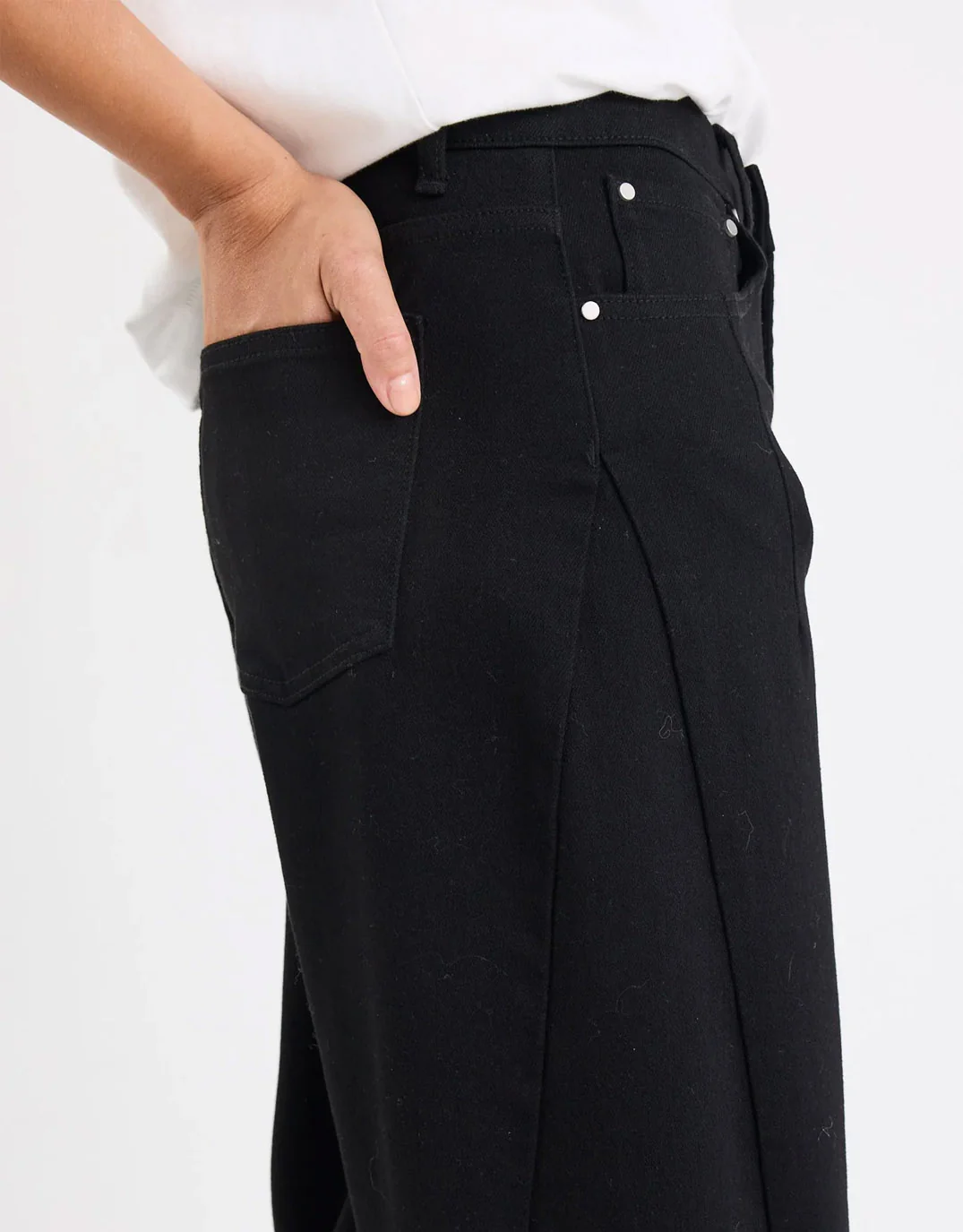 Graduate Stretch Barrel Jeans - Jet Black - Image 3