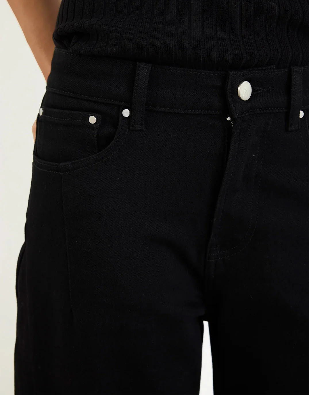 Graduate Stretch Barrel Jeans - Jet Black - Image 4