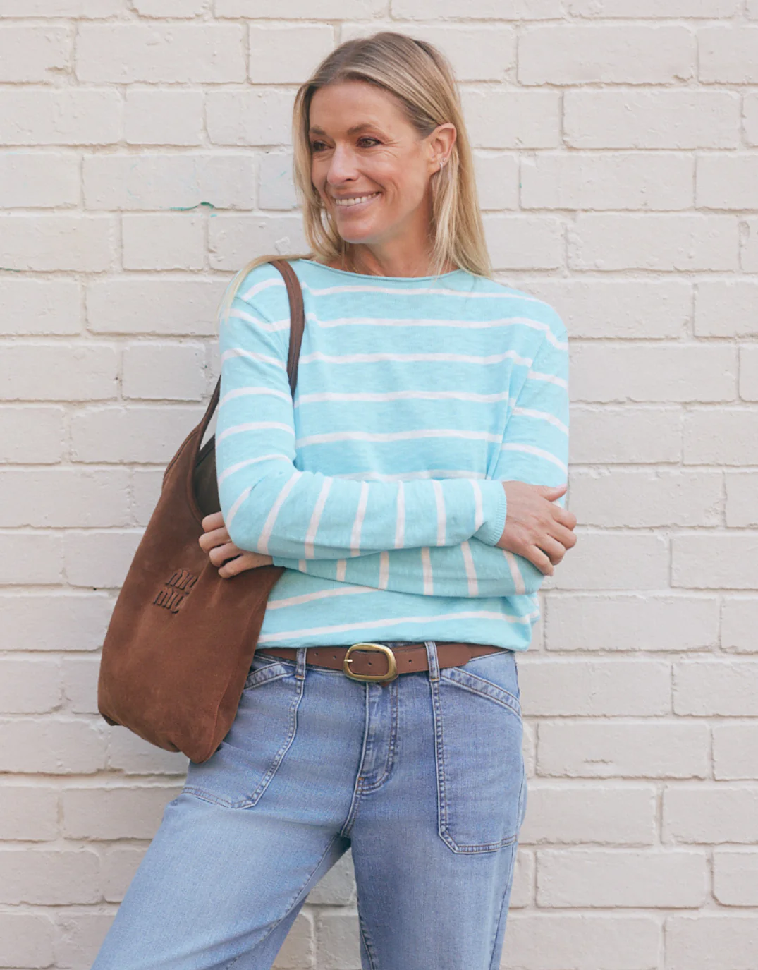Harper Sweater - Ice Blue/White - Image 2
