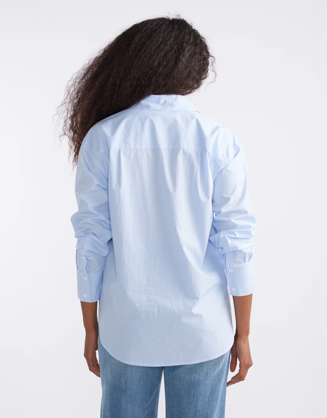 Hayley Classic Shirt - Blue Thin Stripe - Image 7
