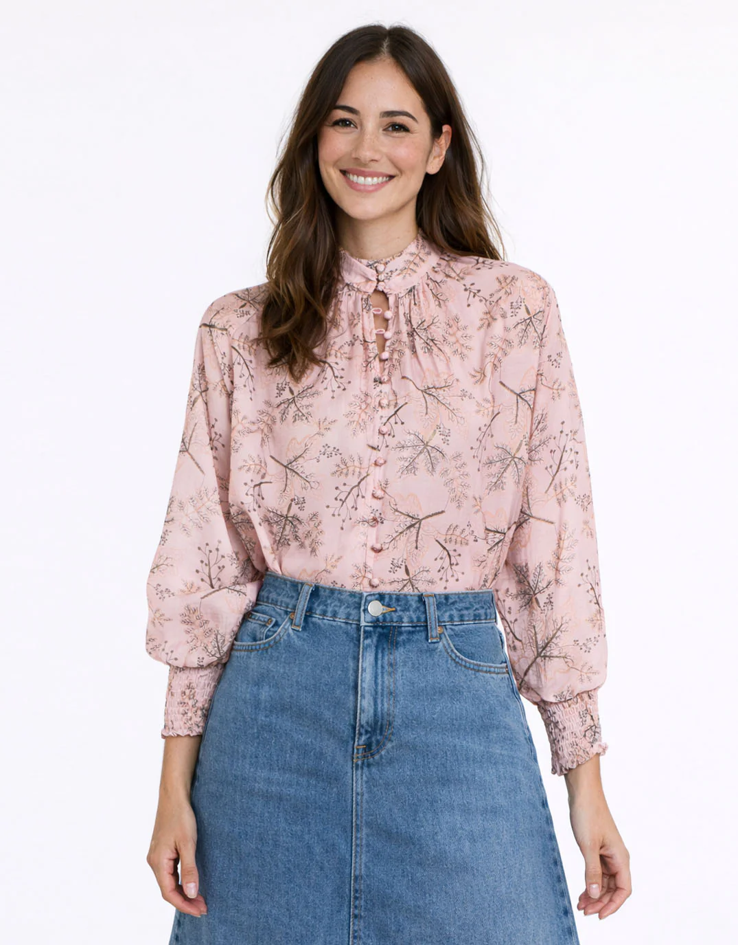 Hazel Blouse - Tea Rose Print