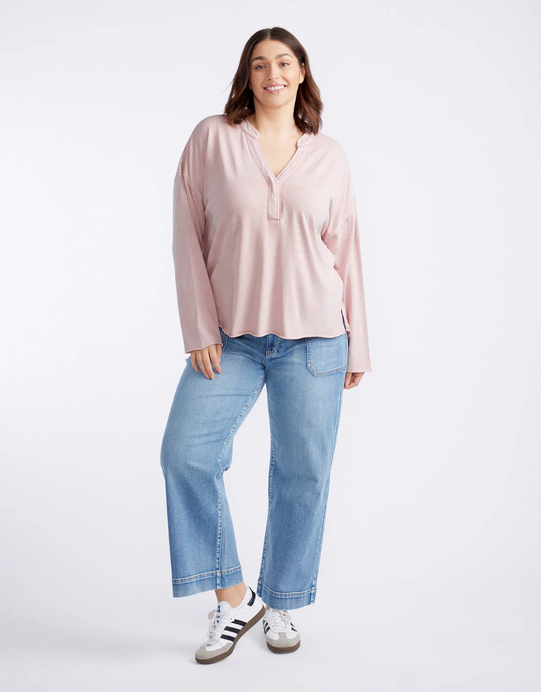 Henley Sunset Top - Dusty Pink - Image 10