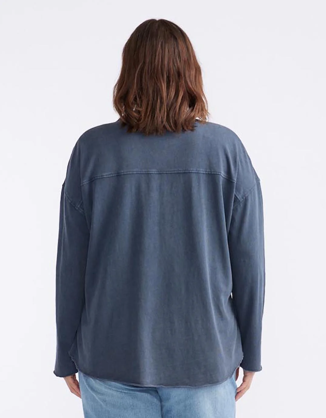 Henley Sunset Top - Washed Navy - Image 12