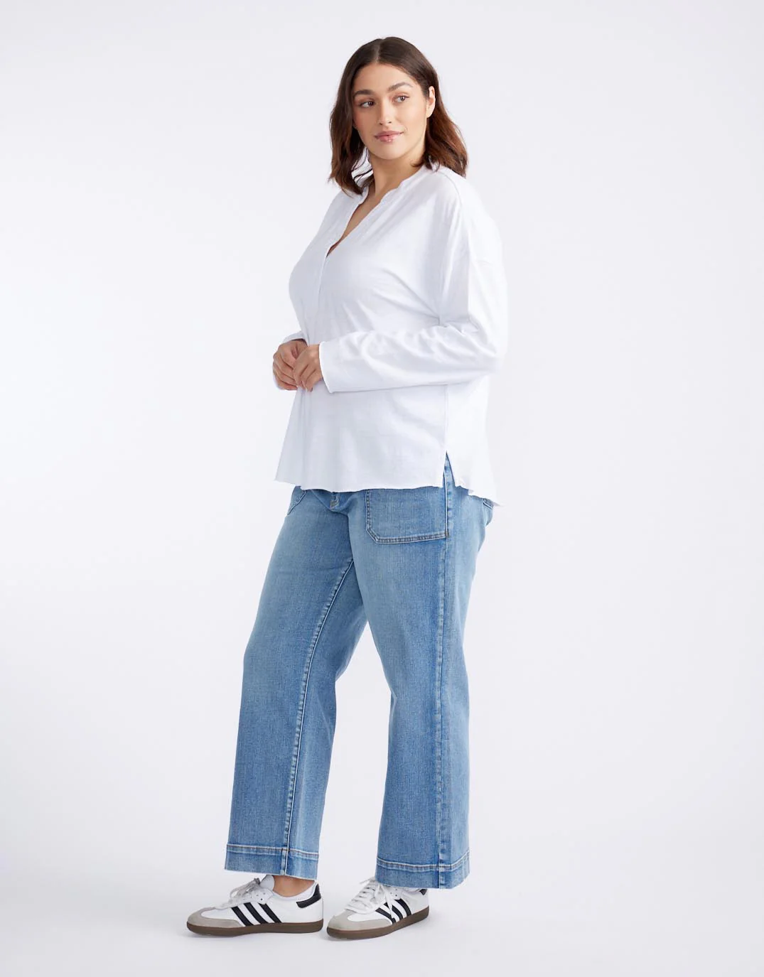 Henley Sunset Top - White - Image 12