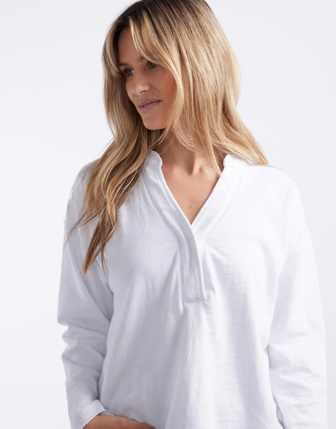 Henley Sunset Top - White - Image 13