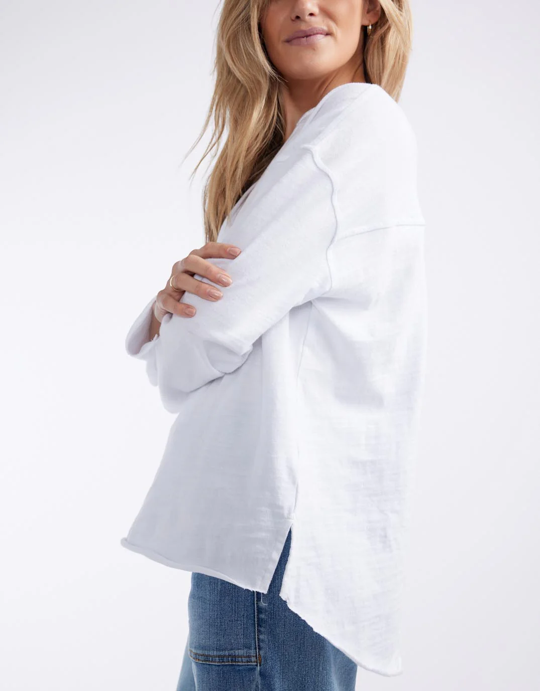 Henley Sunset Top - White - Image 16