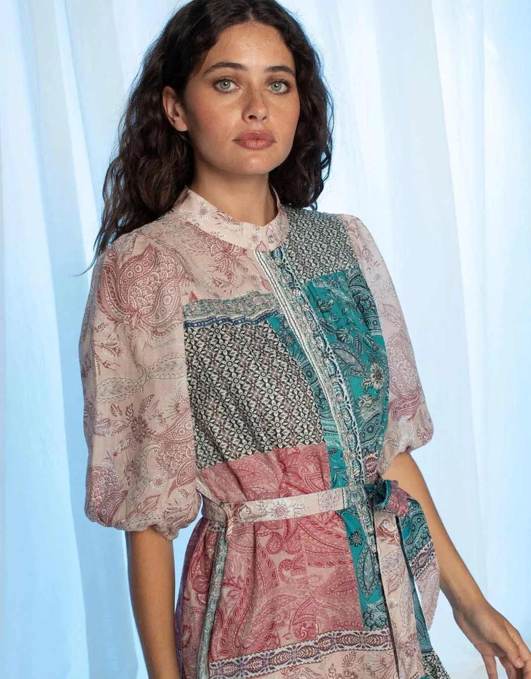 Holly Mini Dress - Paisley Mosaic - Image 5
