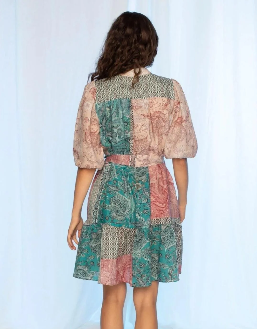 Holly Mini Dress - Paisley Mosaic - Image 7