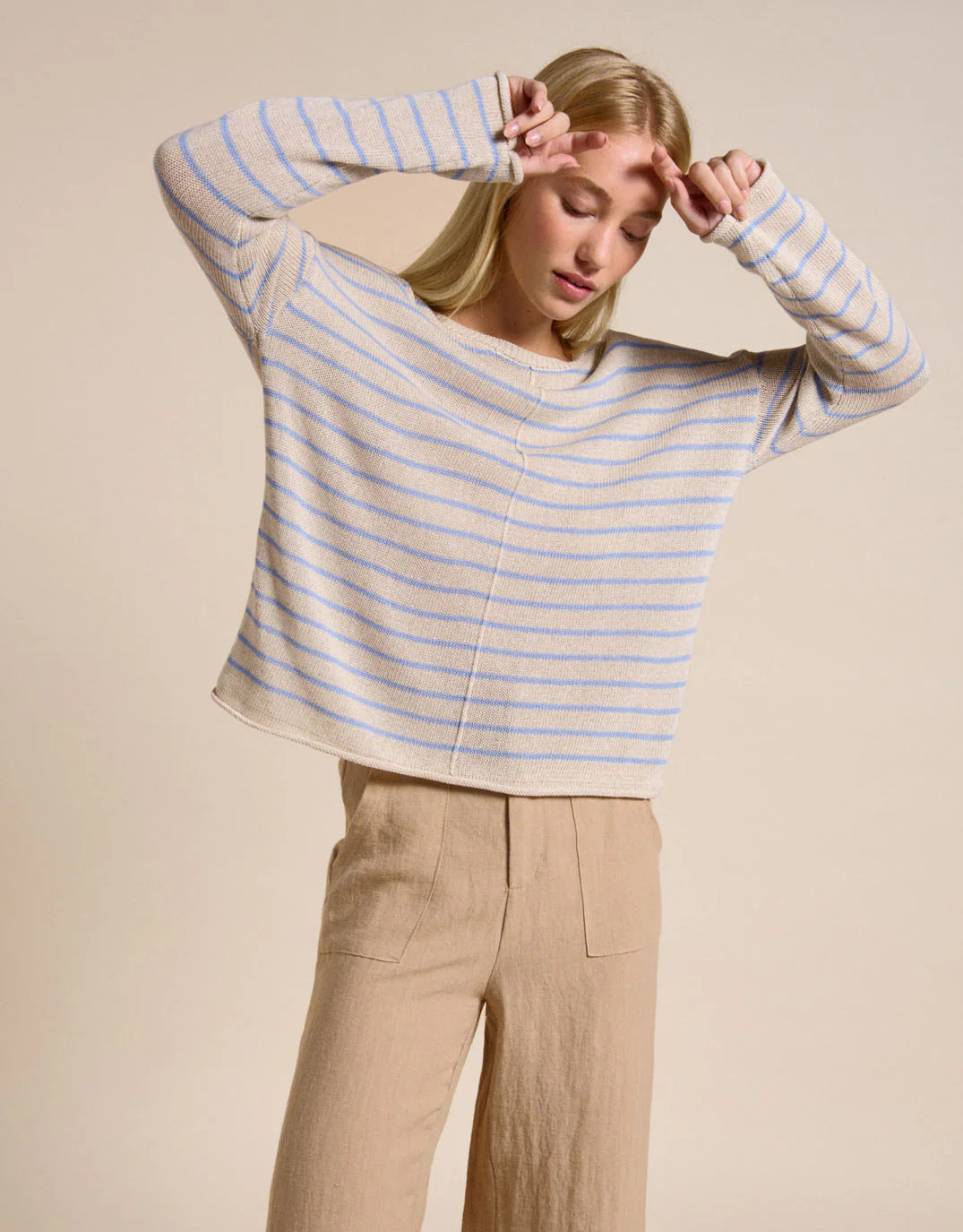 Indi Knit - Natural/Blue - Image 2