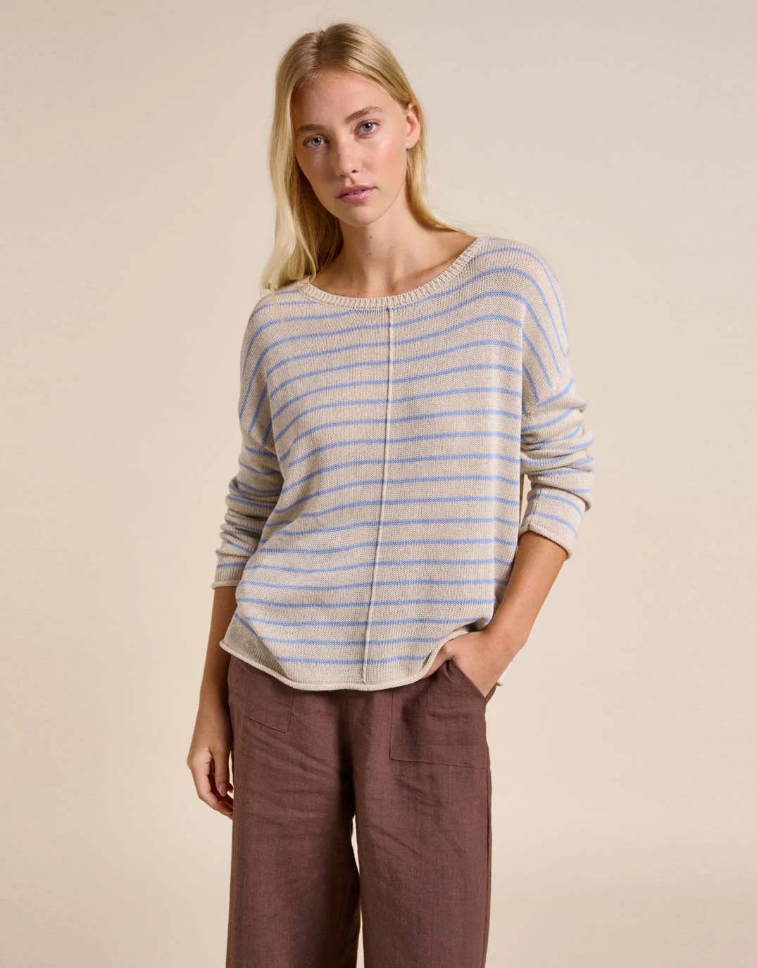 Indi Knit - Natural/Blue - Image 4