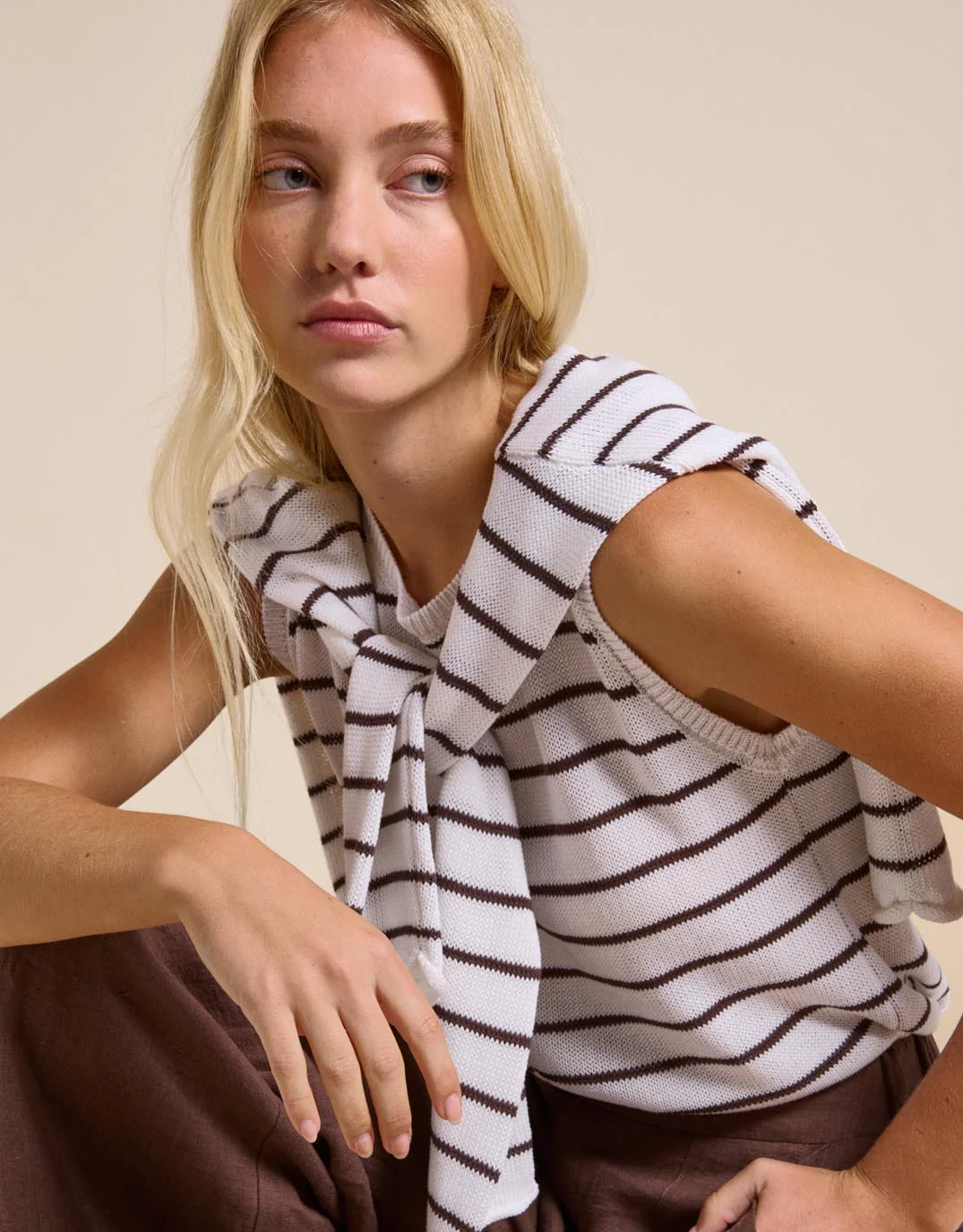 Indi Tank - White/Chocolate - Image 2