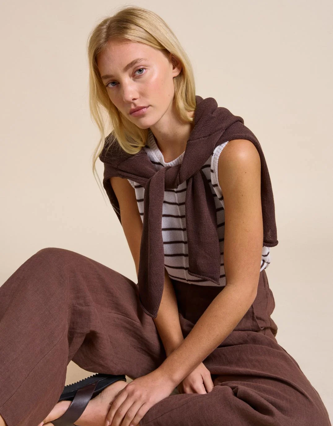Indi Tank - White/Chocolate - Image 3