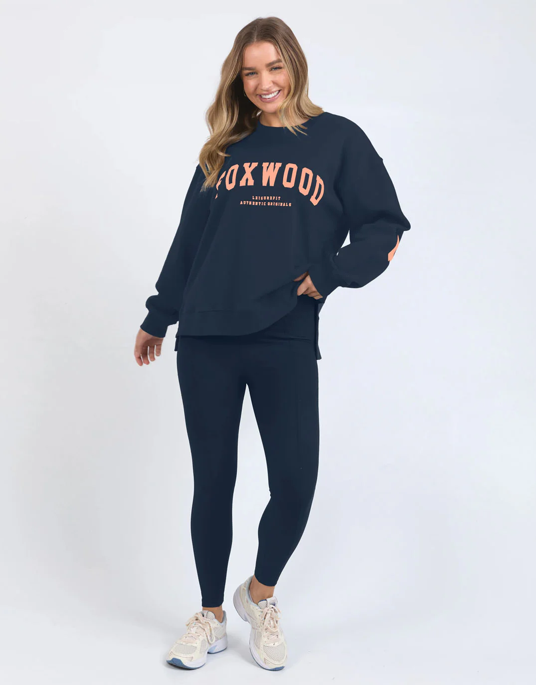 Interval Crew - Navy with Peach - Image 3