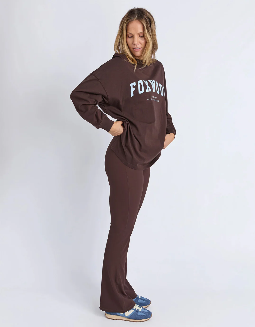 Interval Long Sleeve - Coffee/Light Blue - Image 4