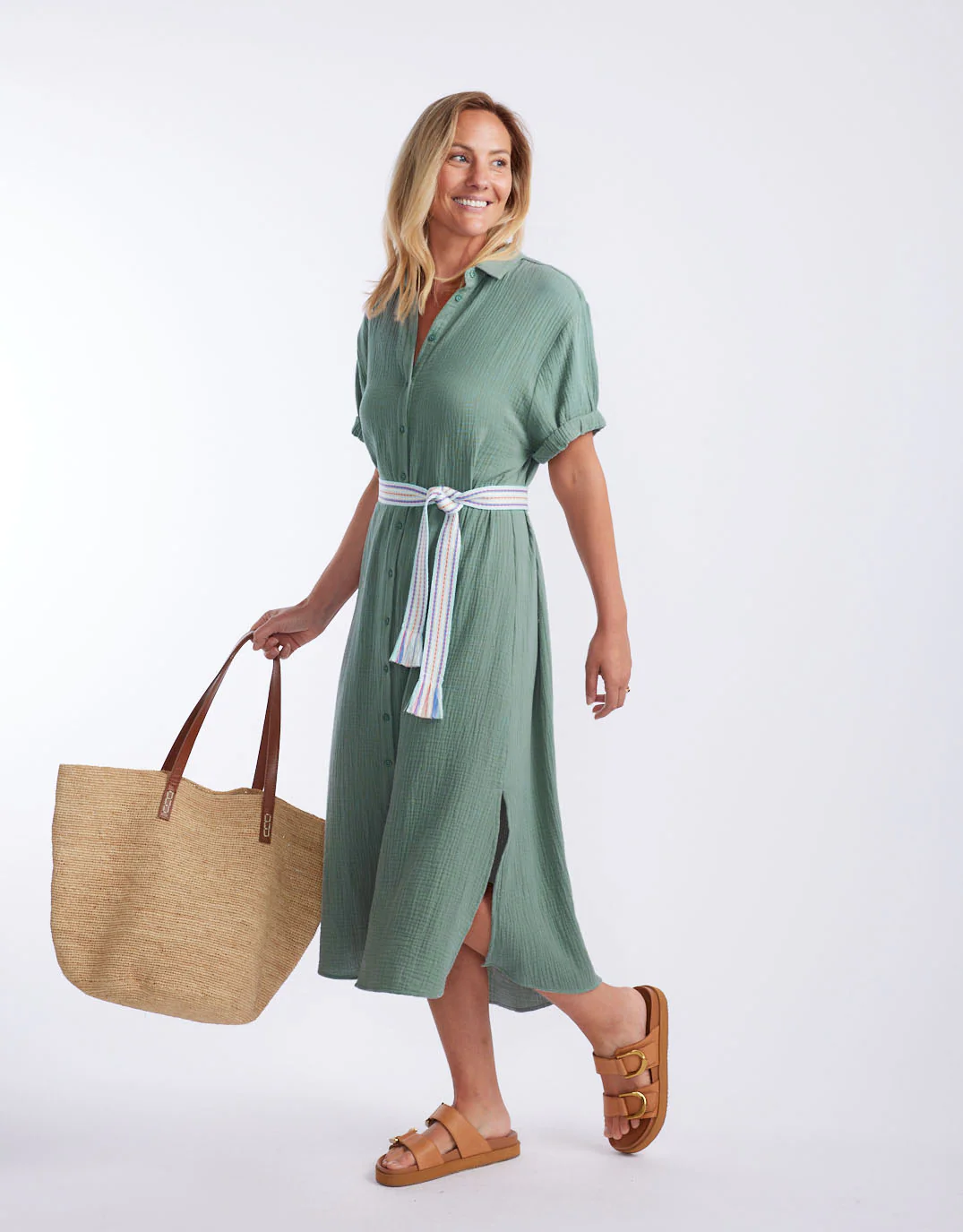 Isla Midi Dress - Sage - Image 3