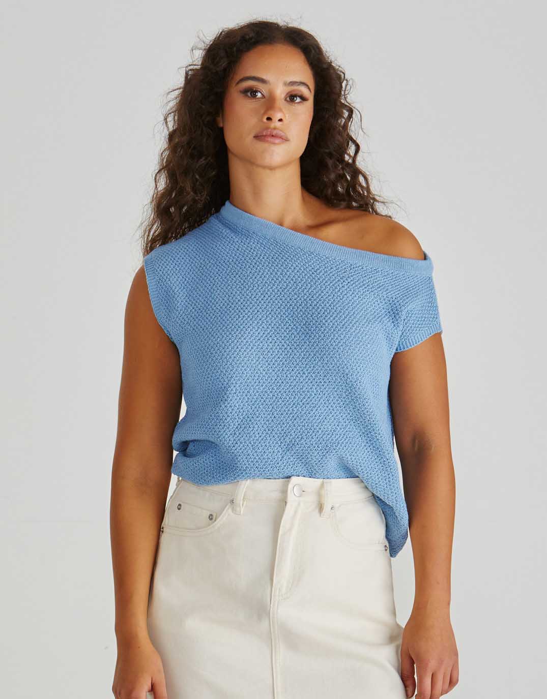 Jaci Knit Top - Blue