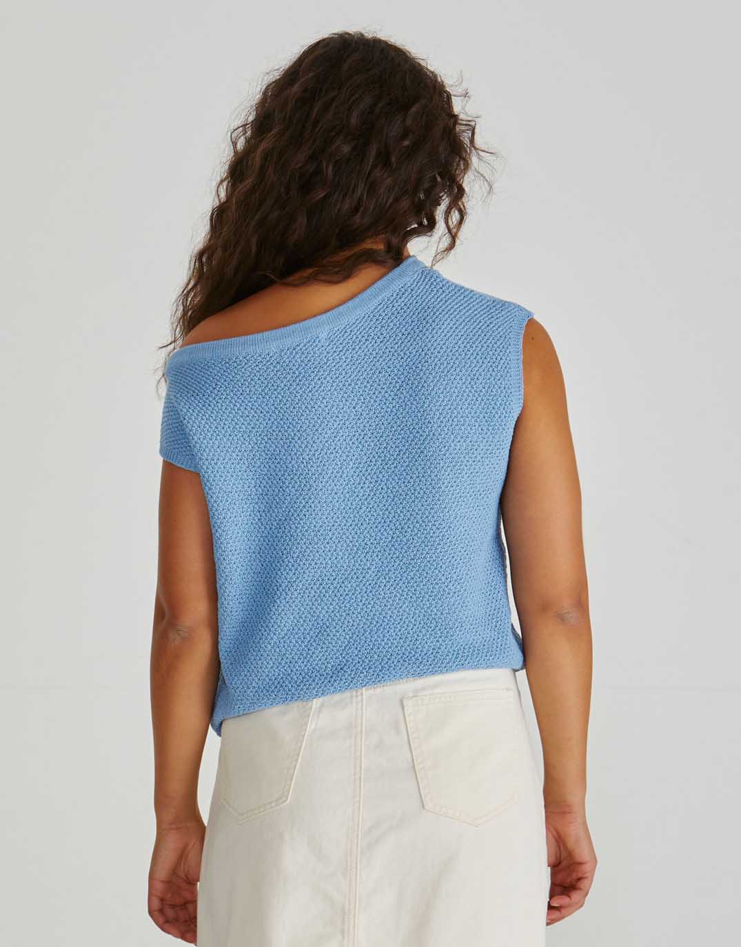 Jaci Knit Top - Blue - Image 4