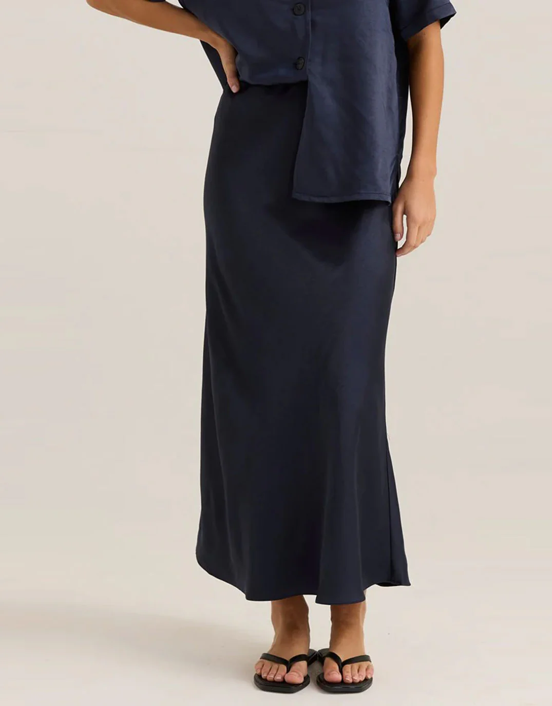 Jasper Slip Skirt - Navy