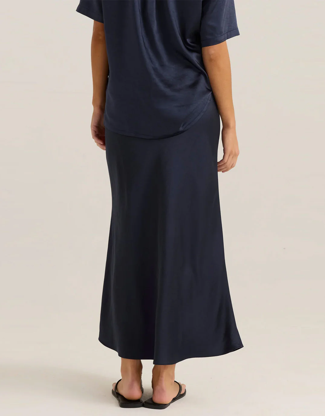 Jasper Slip Skirt - Navy - Image 5