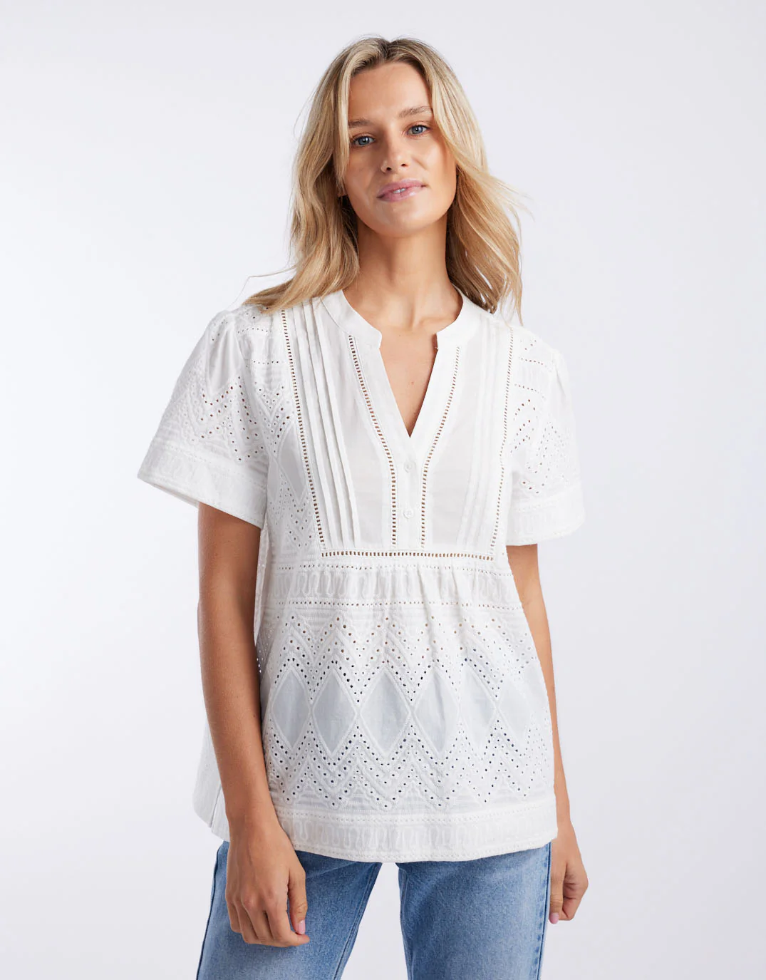 La Dolce Vita Short Sleeve Top - White - Image 7