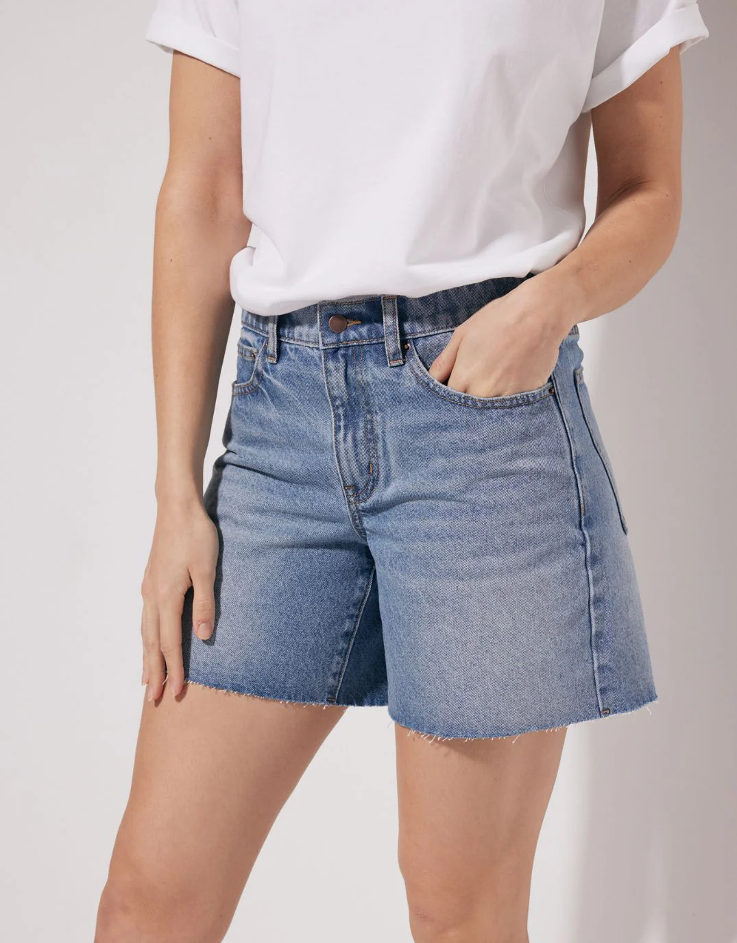 Layla Denim Short - Mid Wash - Image 14