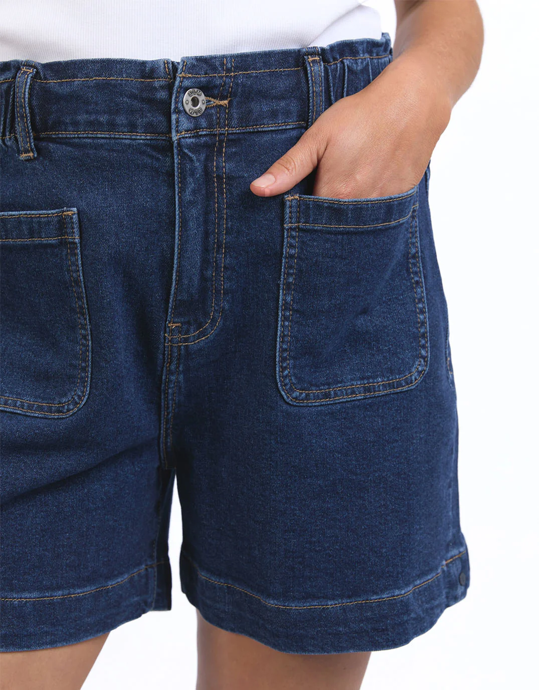 Lennox Denim Shorts - Dark Blue Wash - Image 4