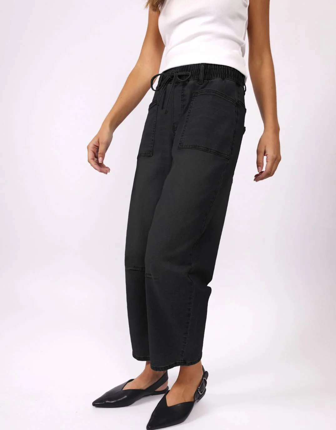 Leo Barrel Jeans - Black - Image 5