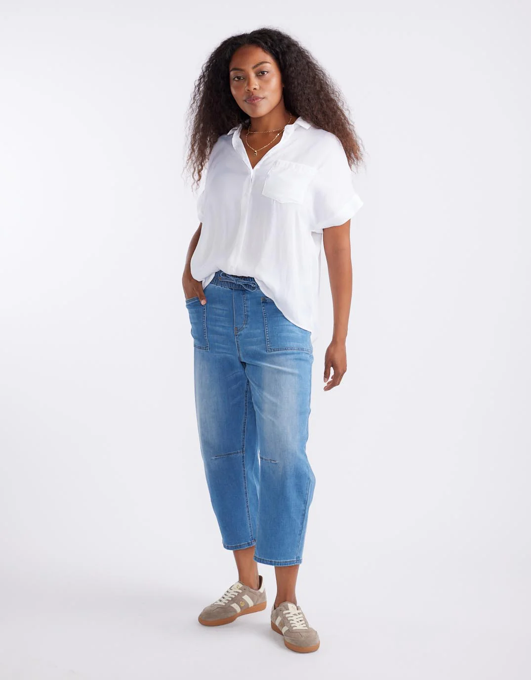 Leo Barrel Jeans - Blue Denim - Image 5