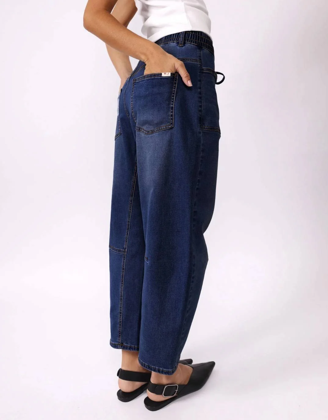 Leo Barrel Jeans - Ink - Image 7