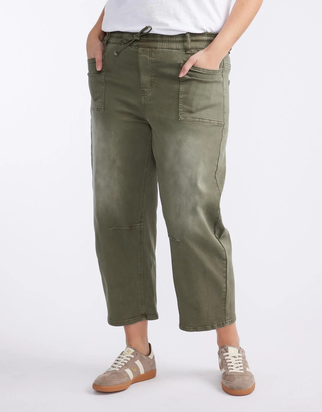 Leo Barrel Jeans - Khaki - Image 10