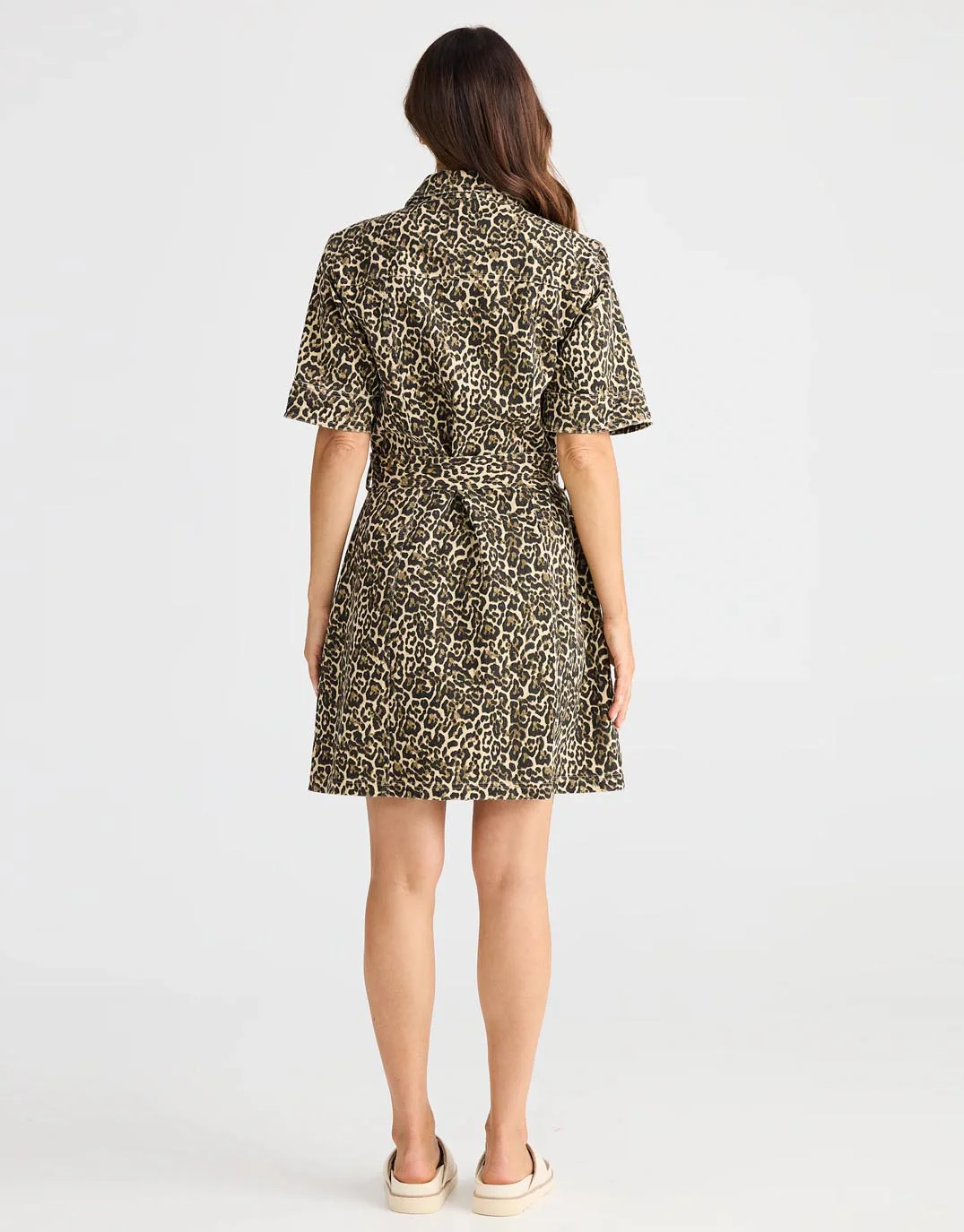 Leroy Dress - Beige Leopard - Image 6