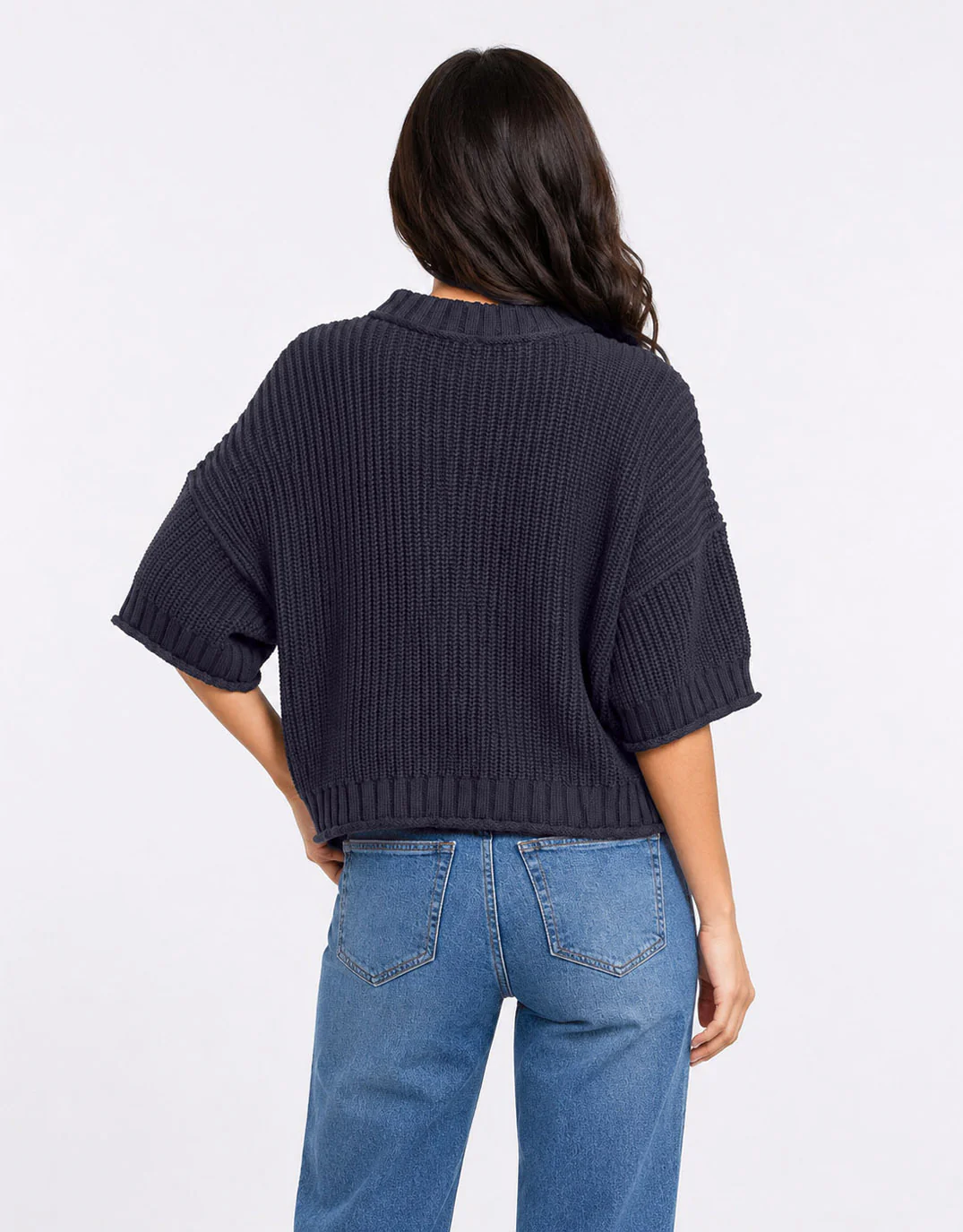 Luela Short Sleeve Knit - Navy - Image 4