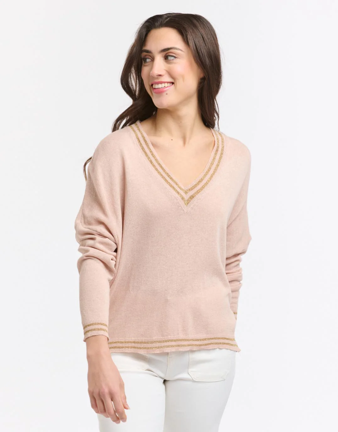 Lurex College Knit - Cipria Pink - Image 3
