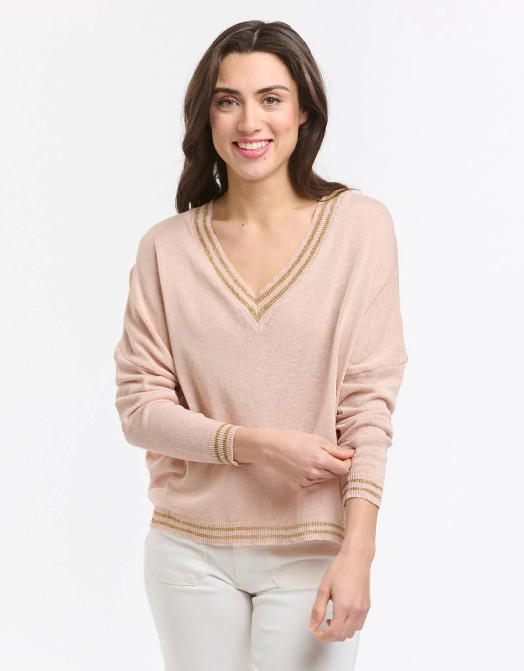 Lurex College Knit - Cipria Pink - Image 4
