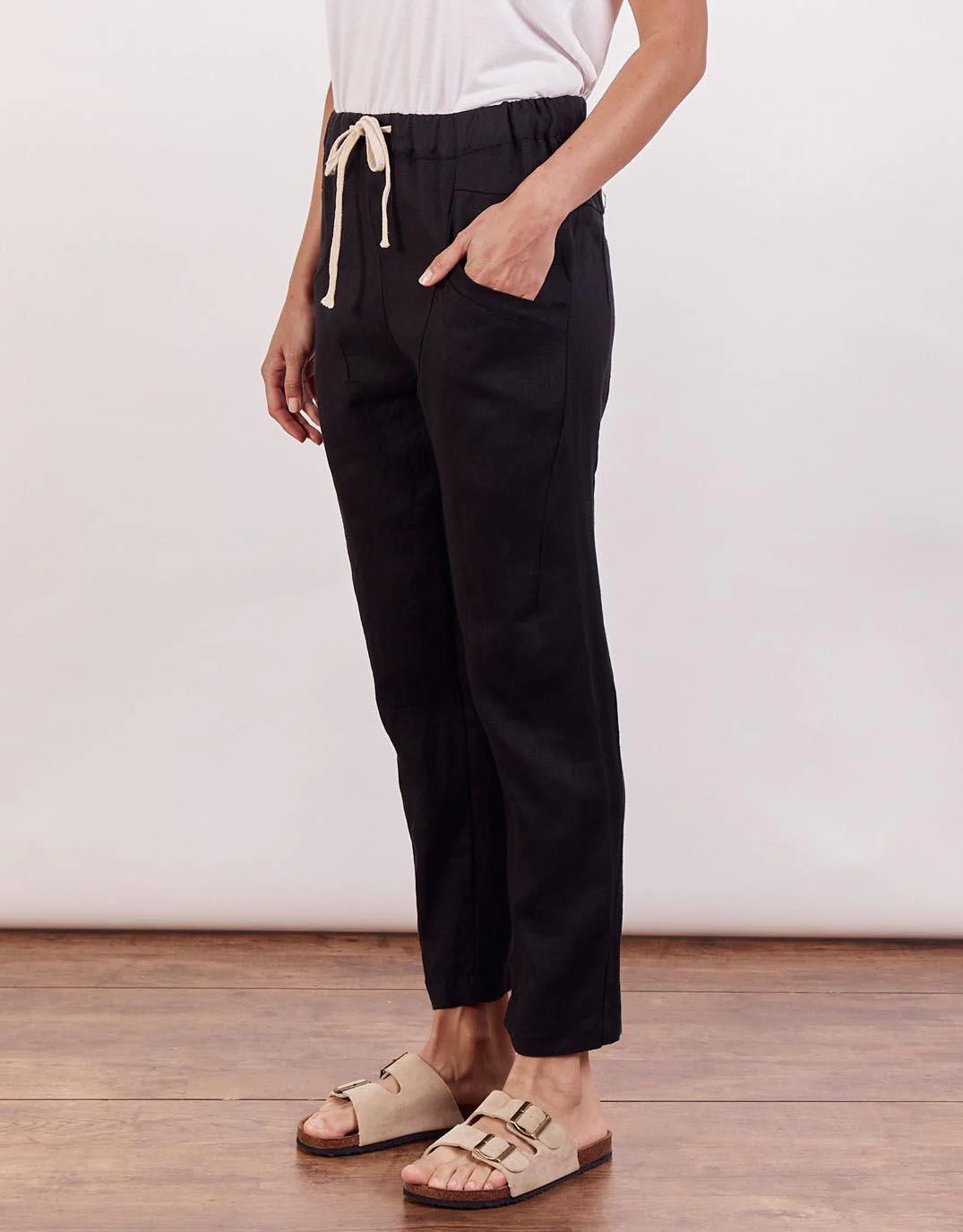 Luxe Linen Pants - Black - Image 12