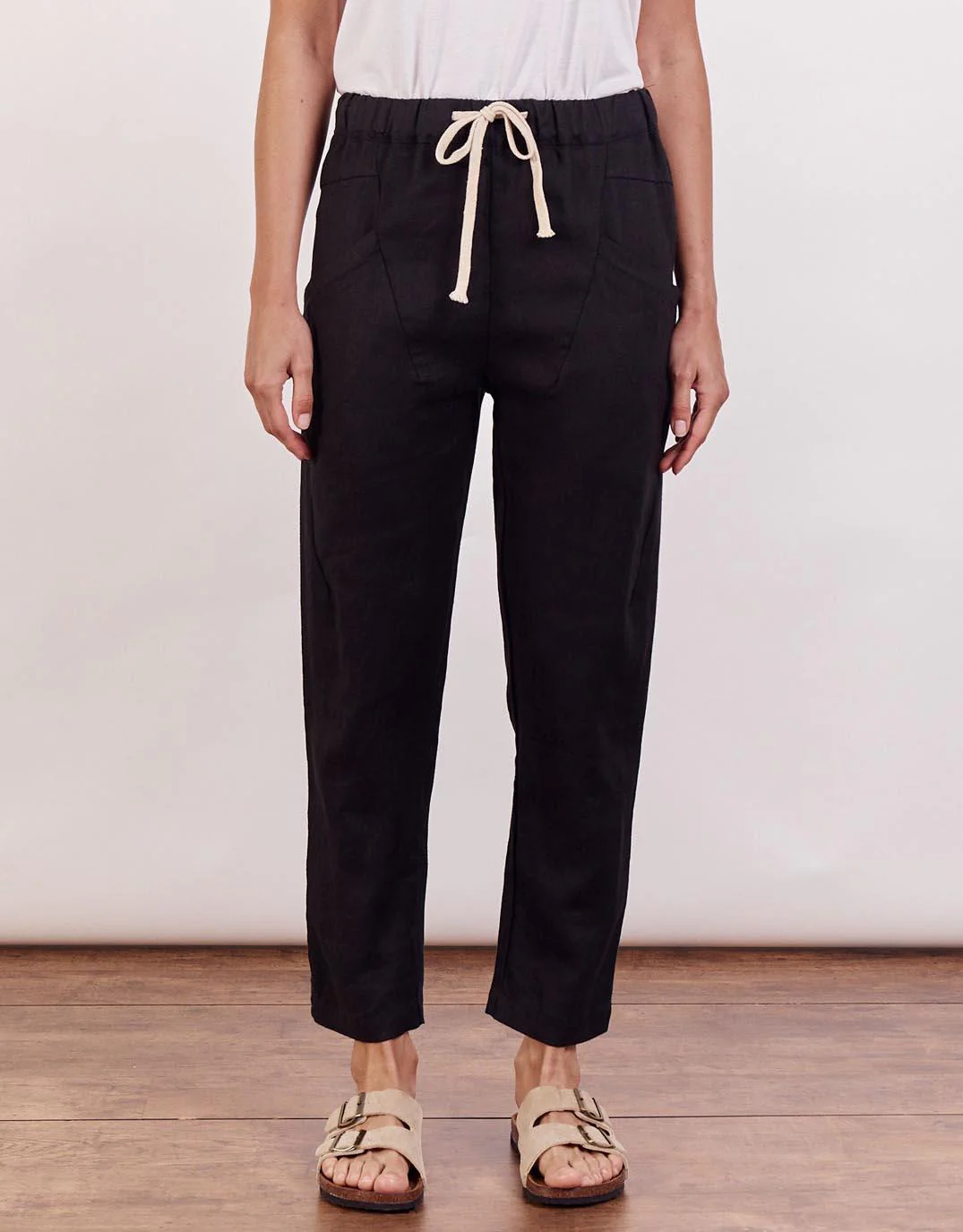 Luxe Linen Pants - Black - Image 13