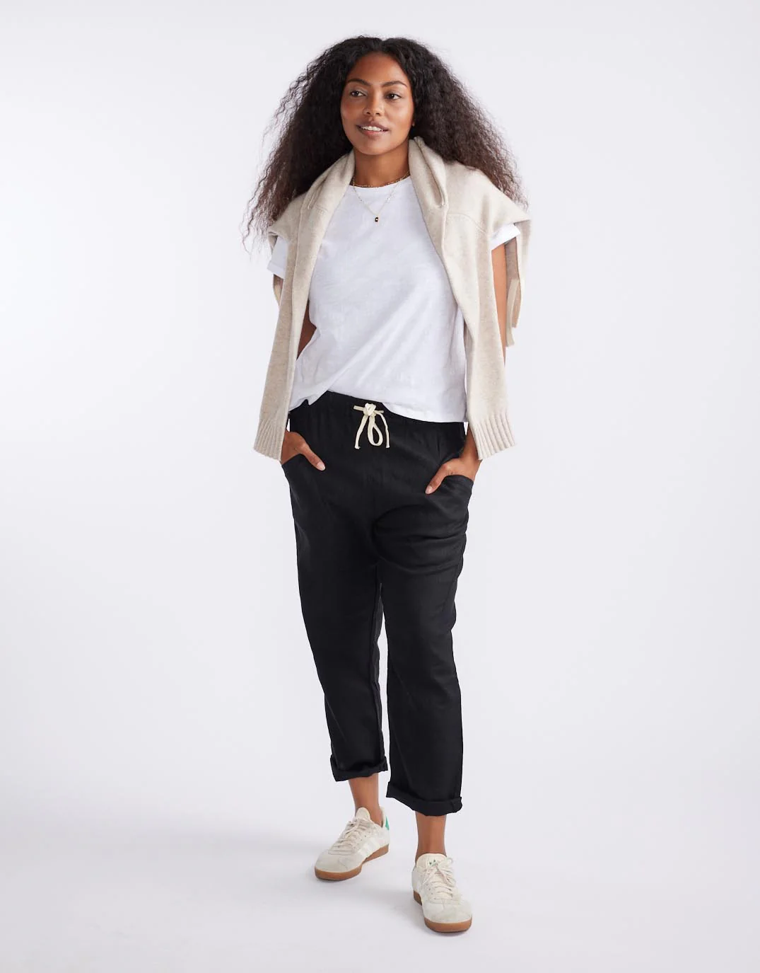 Luxe Linen Pants - Black - Image 3