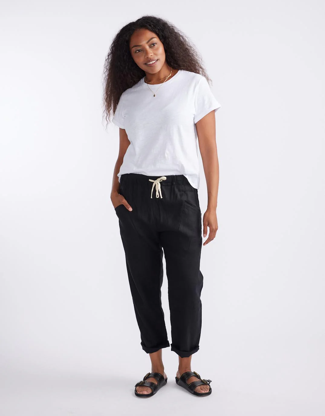 Luxe Linen Pants - Black - Image 4