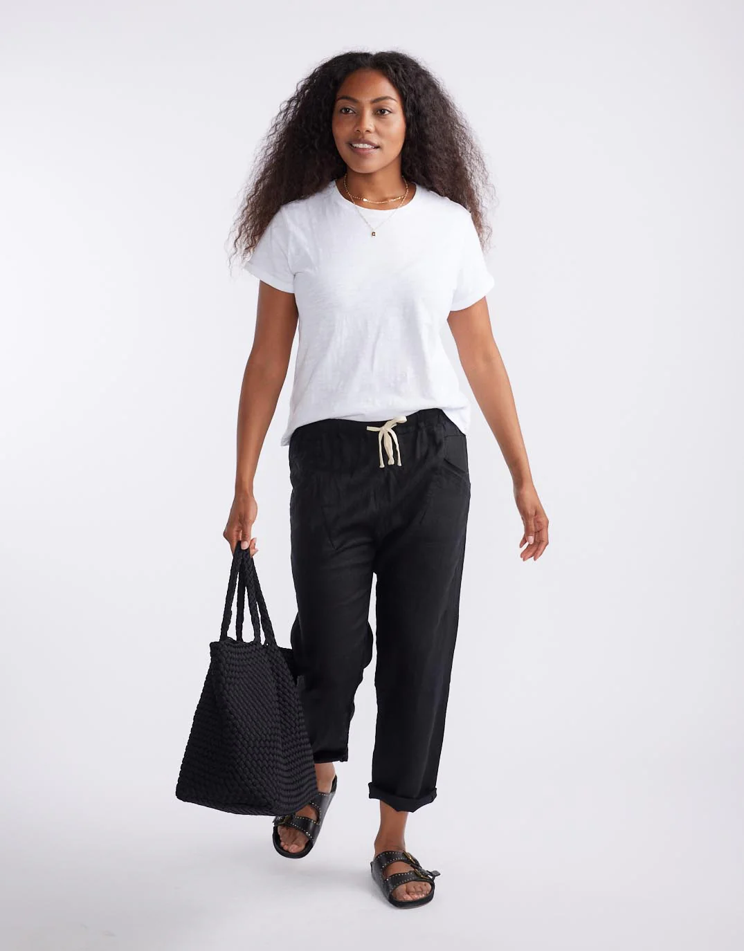 Luxe Linen Pants - Black - Image 5