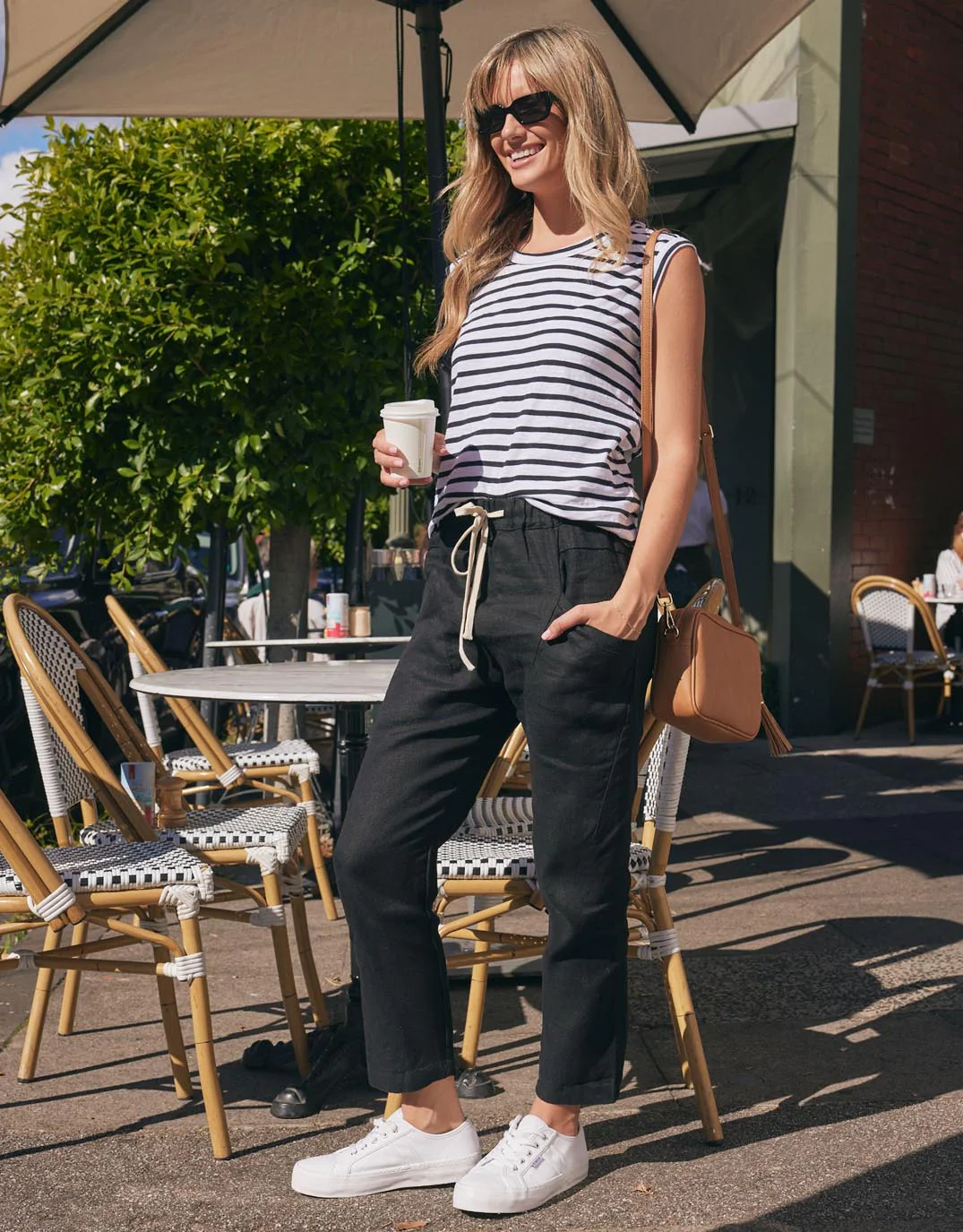 Luxe Linen Pants - Black - Image 7