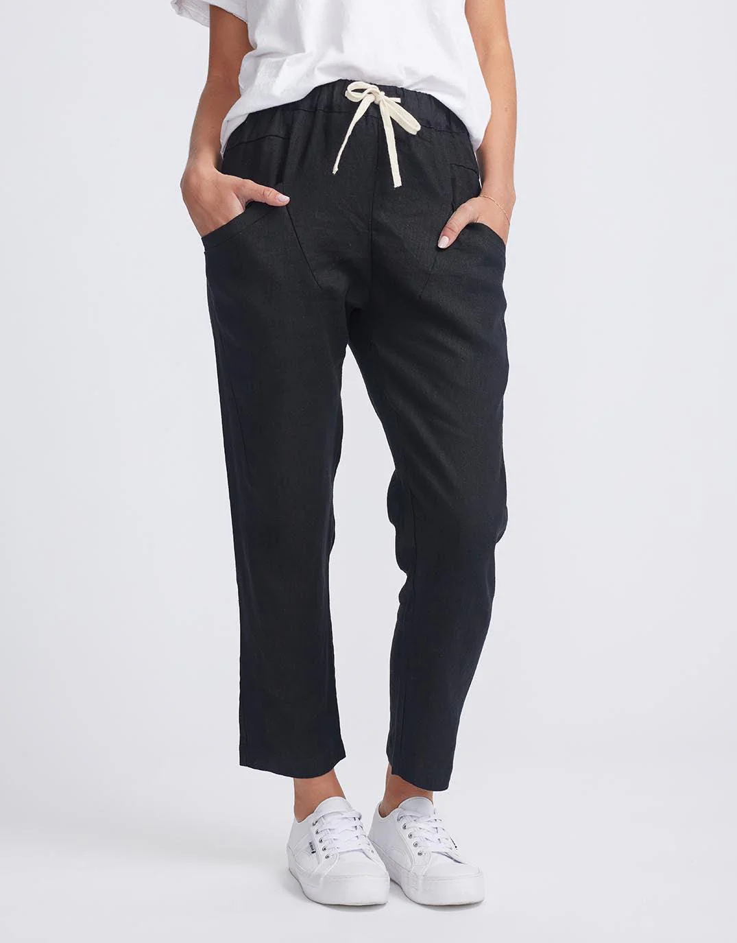 Luxe Linen Pants - Black - Image 8