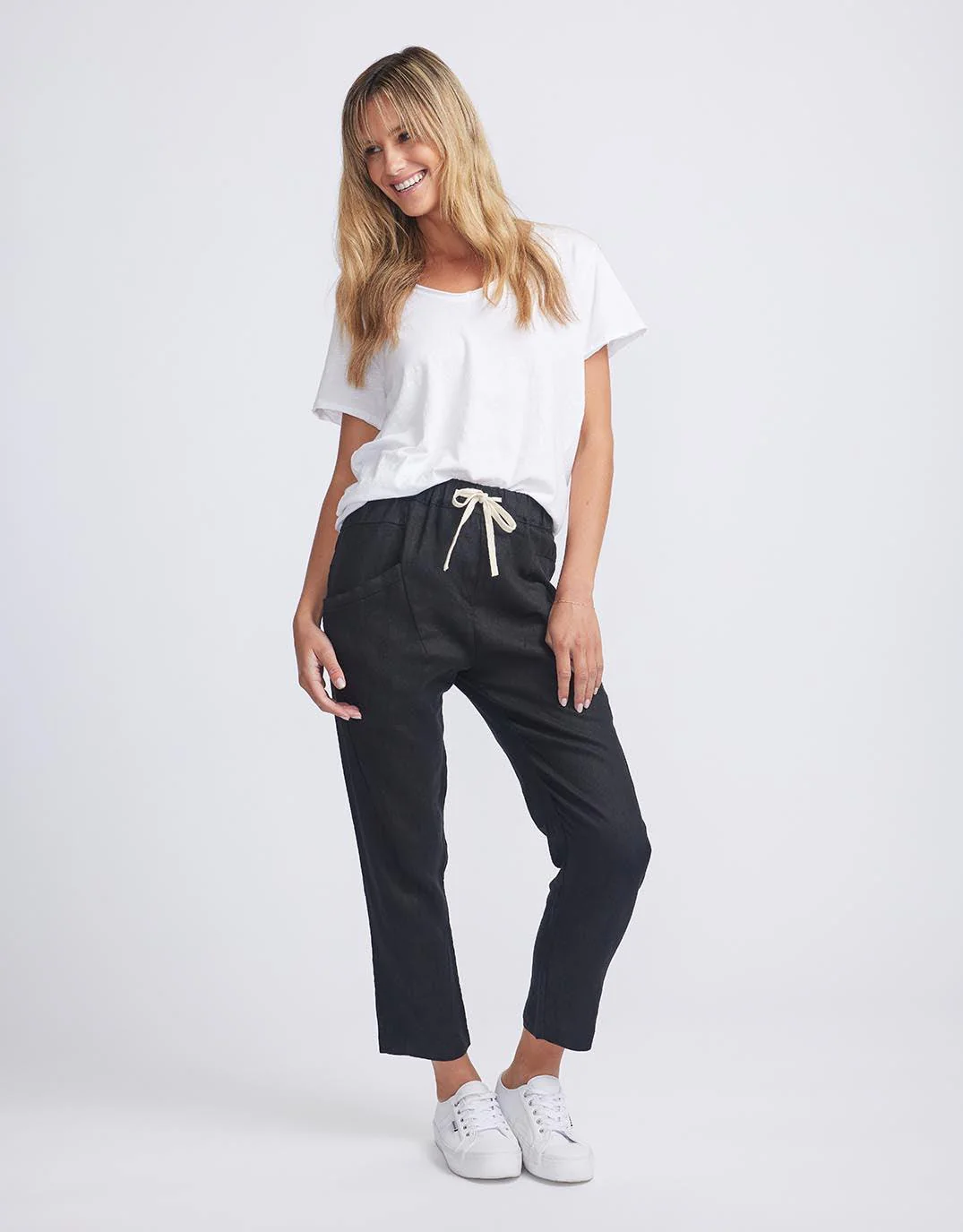Luxe Linen Pants - Black - Image 9