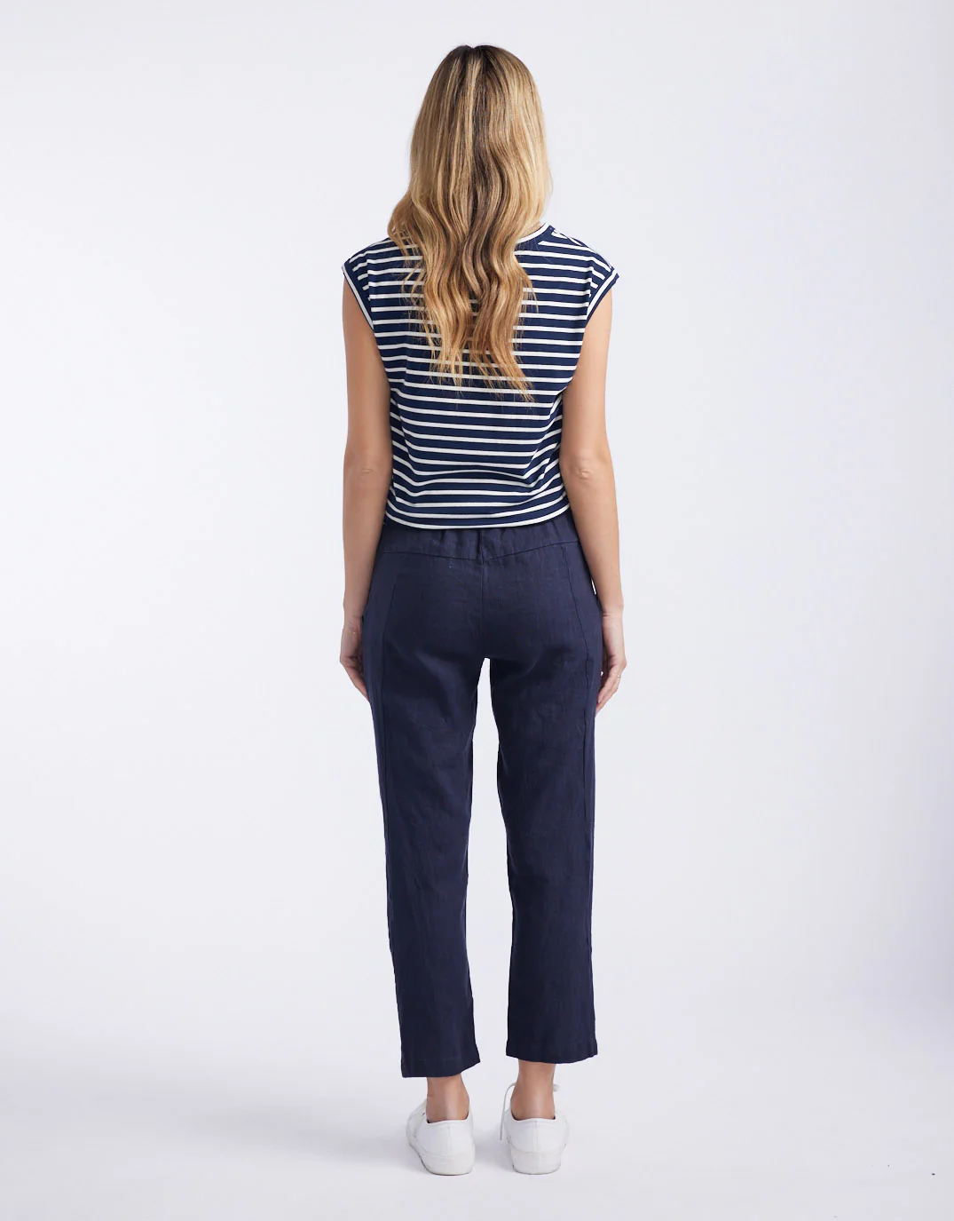 Luxe Linen Pants - French Navy - Image 4
