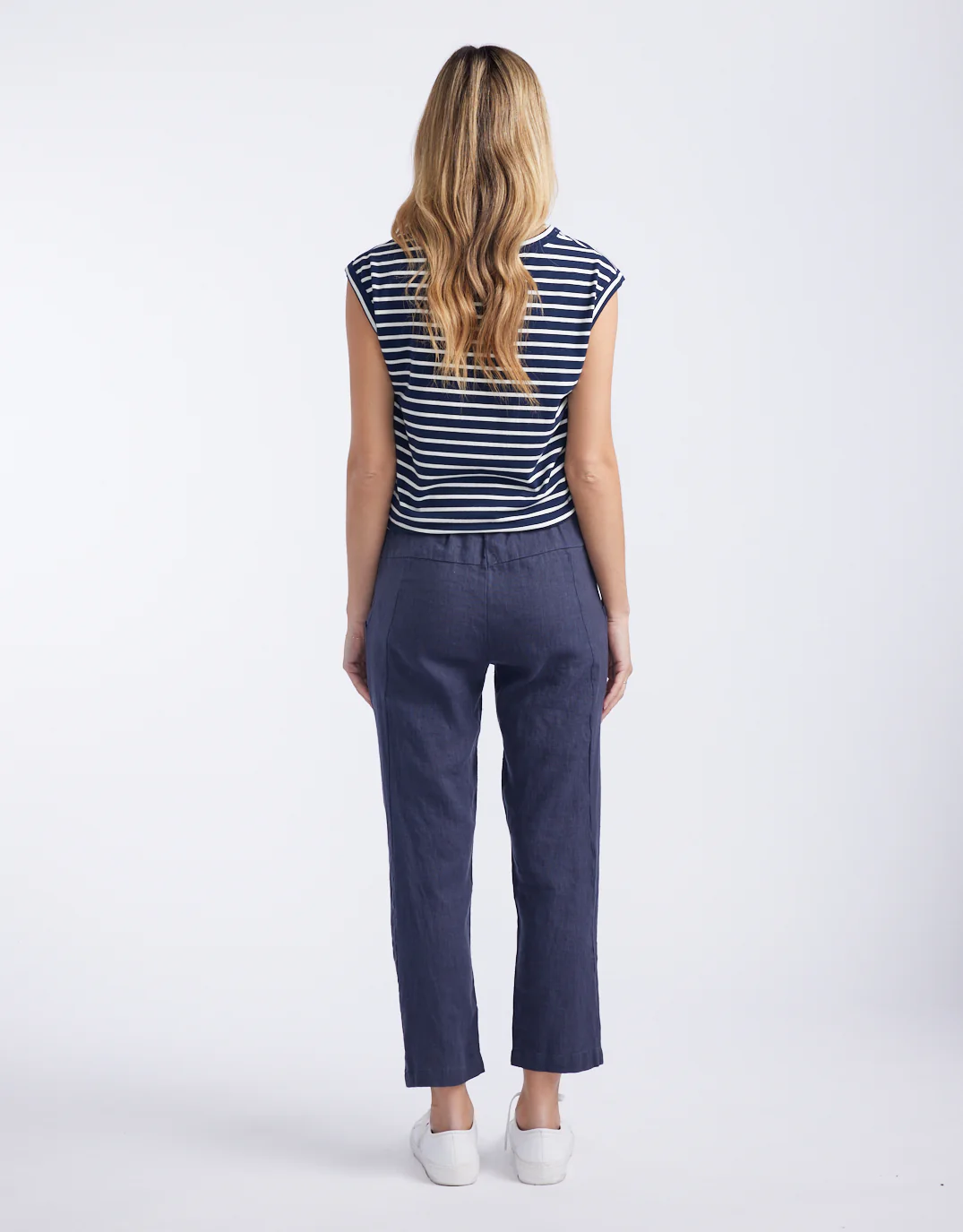Luxe Linen Pants - Washed Navy - Image 5