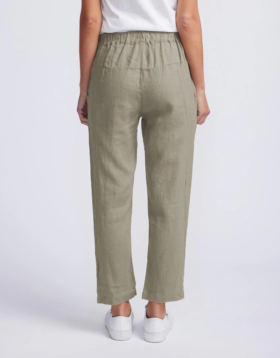 Luxe Linen Pants - Khaki - Image 4