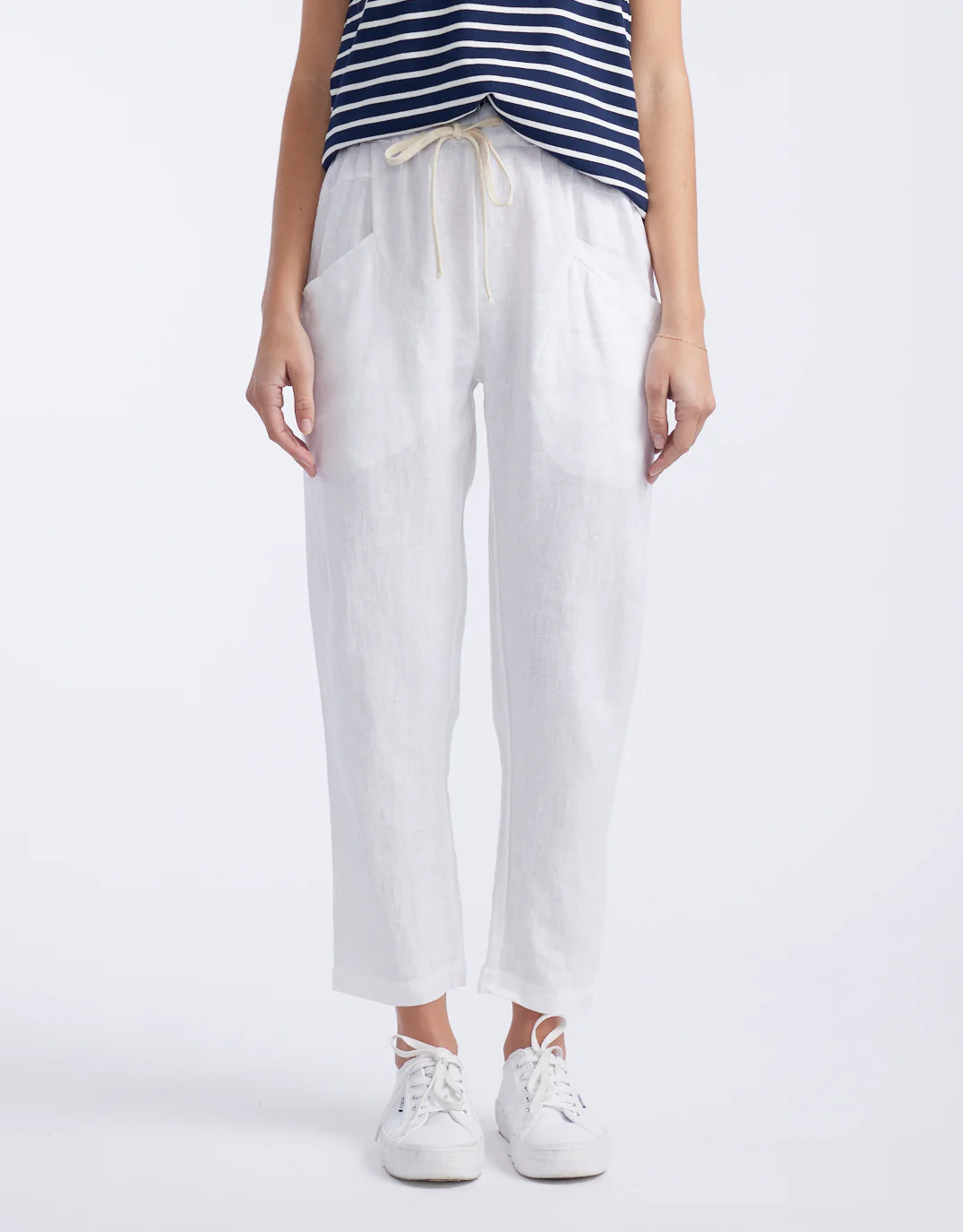 Luxe Linen Pants - White - Image 4